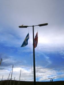 The Harbour Authority and staff at Whitehills go out of their way to welcome yachtsmen and have a full harbour as a result. The lamposts on the harbour are adorned with flags where yachts visit from, including Sweden and Norway.