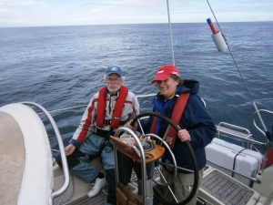 Charles and Judith Saunders accompanied us on the trip between Whitehills (on the Moray Firth) and Burntisland (in the Firth of Forth)