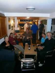 Fish and chip supper after Wednesday night sailing at Stonehaven Sailing Club with Pam and John Deacon