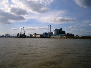There are some long established factories along the Thames, including the Tate and Lyle factory for processing cane sugar.