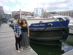 Vivienne and Mary Lavis visited us at Limehouse - and were delighted to find a boat named after them jointly!