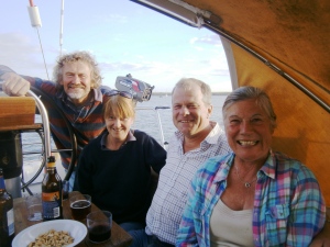 John's brother Dick and partner Carol visited us at Queenborough....