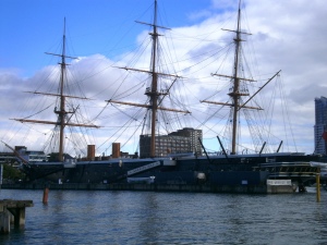 HMS Warrior - the latest thing in 1860. This ship was restored at Hartlepool by the same team who restored HMS Trimcomalee