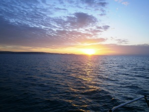 Sunrise over the Dorset coast en route to Portland Bill